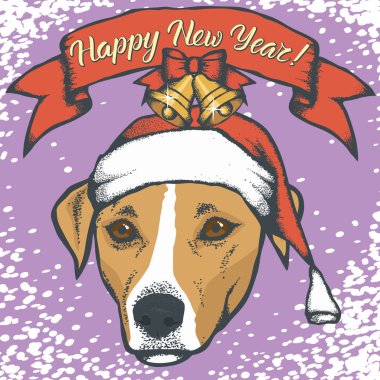  Jack Russell Terrier Santa Hat