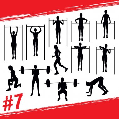 Fitness ve crossfit egzersiz yapan insanlar