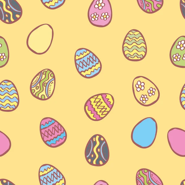 Шаблон с пасхальными яйцами — стоковый вектор