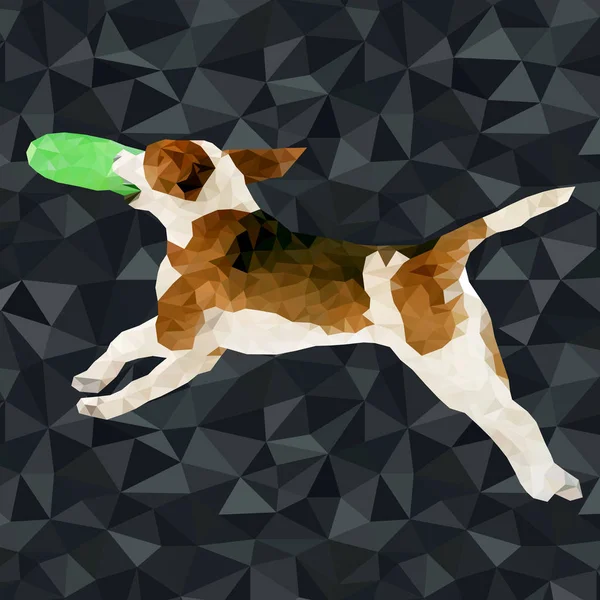 Juego de perro poligonal — Archivo Imágenes Vectoriales