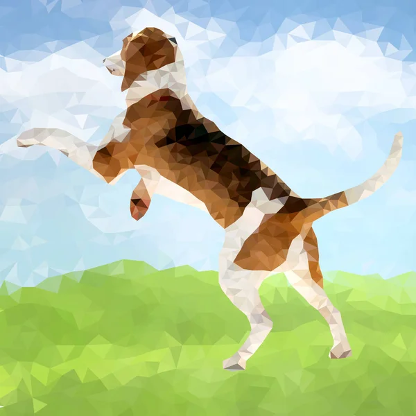Silueta de Beagle Dog — Archivo Imágenes Vectoriales