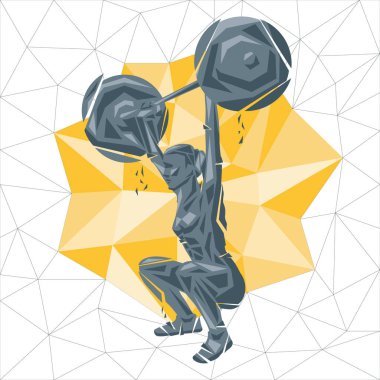 crossfit egzersiz yapıyor kadın silüeti.
