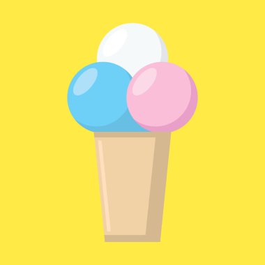 Renk arka plan, vektör çizim lezzetli dondurma