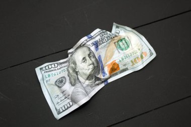 buruşuk dolar para. Cryptocurrency para kavramı