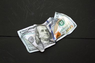 buruşuk dolar para. Cryptocurrency para kavramı