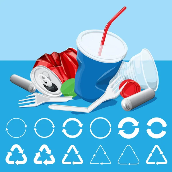 Signes de recyclage vectoriel — Image vectorielle