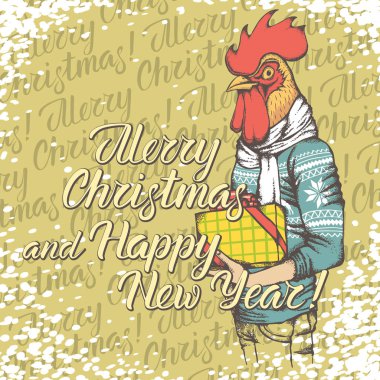 Horoz vektör çizim