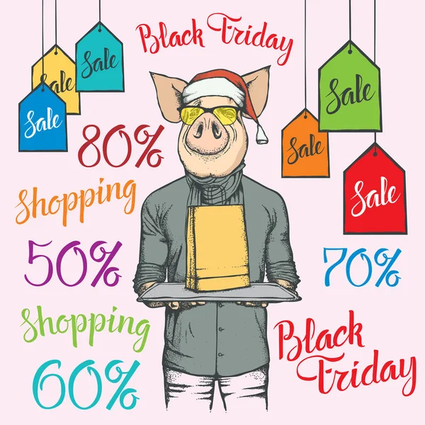 Black Friday försäljning vektor koncept — Stock vektor