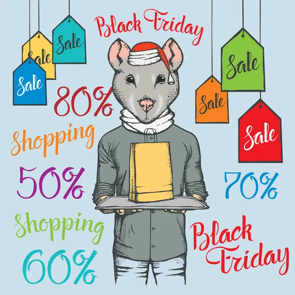 Black Friday försäljning vektor koncept — Stock vektor