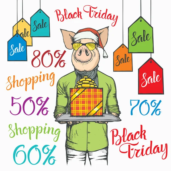 Black Friday försäljning vektor koncept — Stock vektor