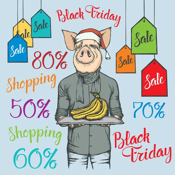 Black Friday försäljning vektor koncept — Stock vektor