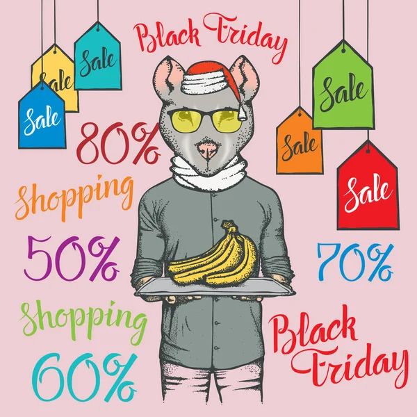 Black Friday försäljning vektor koncept — Stock vektor