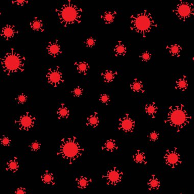 Vektör Coronavirus Kusursuz Arkaplan. Coronavirus Bacterias ile Arkaplan