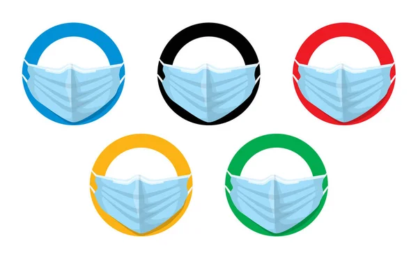 Olympische Spelen Geannuleerd Coronavirus Vectorconcept Olympische Ringen — Stockvector