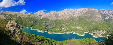 Guadalest 'ten Panorama Gölü El Castell, İspanya, Alicante