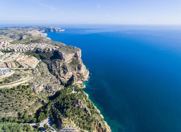 Vista aérea de la costa mediterránea en España — Foto de Stock