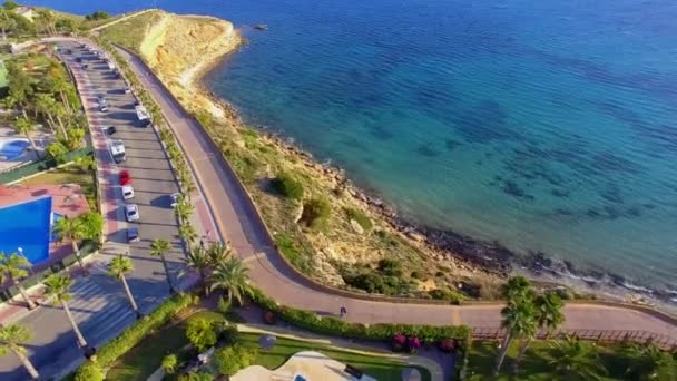 Costa Blanca, Espanha, beira-mar em Cabo Roig — Vídeo de Stock