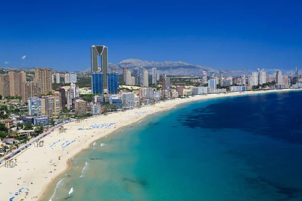 İspanya 'daki Benidorm sahilleri Costa Blanca, Alicante