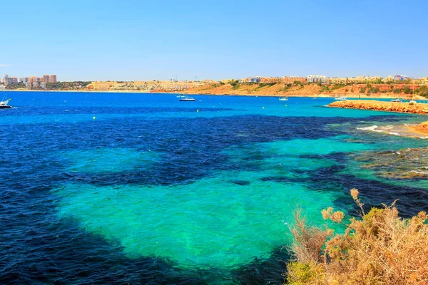 Морской Пейзаж Коста Бланка Испании Кабо Ройг Ориуэла Коста — стоковое фото