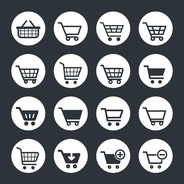 Iconos del carrito de compras — Vector de stock