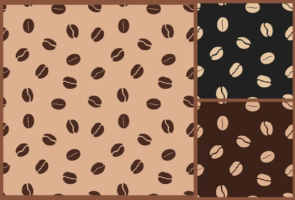 Coffee beans pattern — Stock Vector