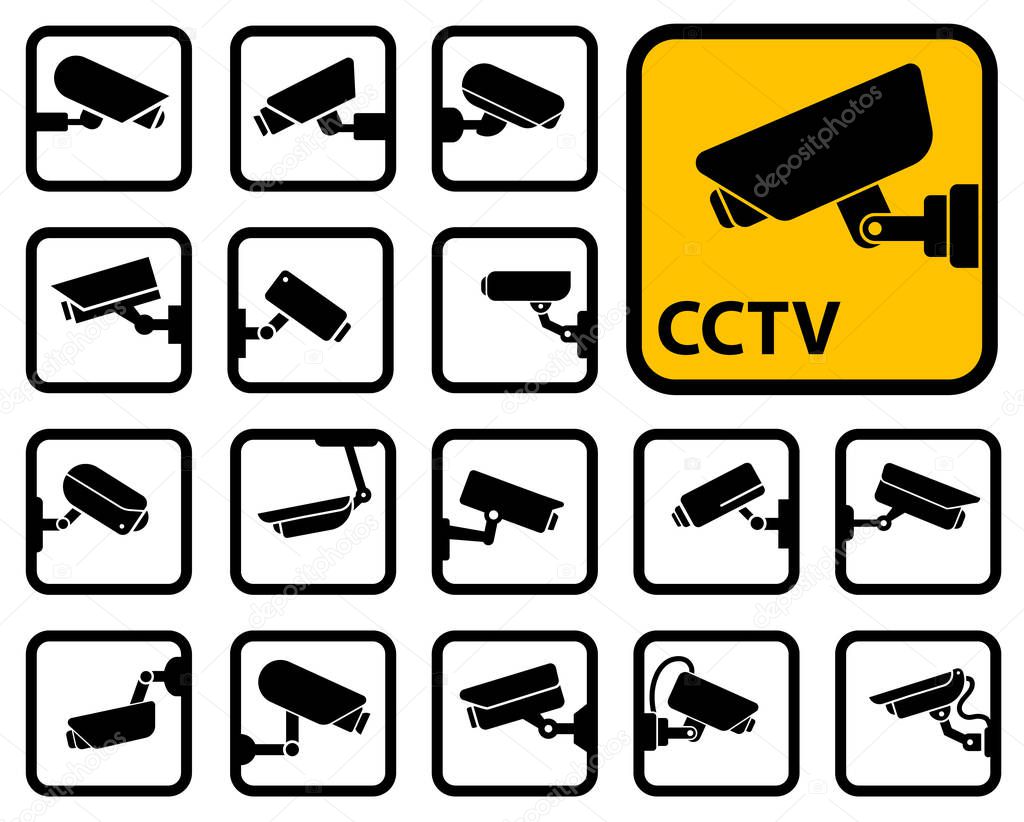 CCTV cameras icons