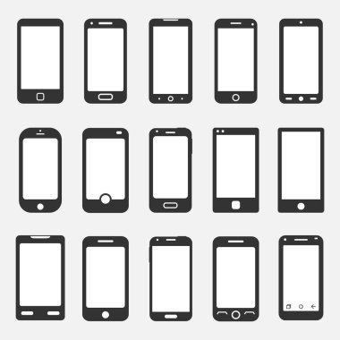 Smartphone simgeler vektör