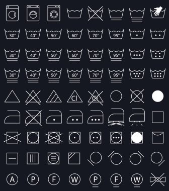 Çamaşırhane bakım sembolleri