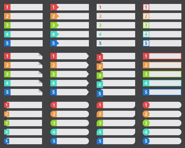 Modelo de lista classificada numerada —  Vetores de Stock