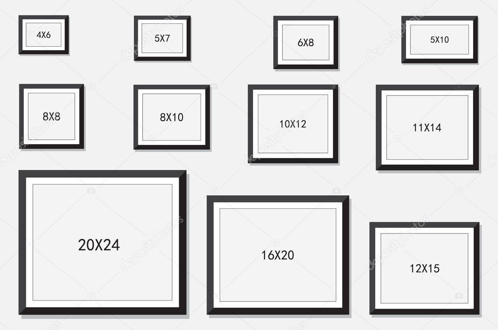 photo and picture frame size