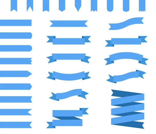 블루 리본 벡터 세트 — 스톡 벡터