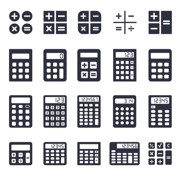 Conjunto de ícones de calculadora —  Vetores de Stock