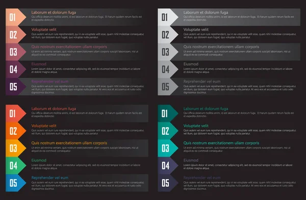 Nummerierte oder Diagrammvorlage — Stockvektor