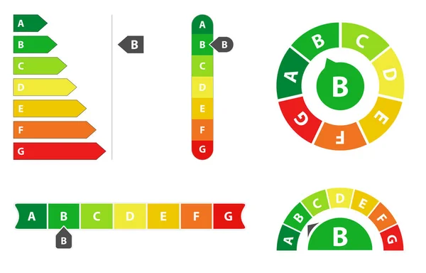 Calificación de eficiencia energética — Vector de stock