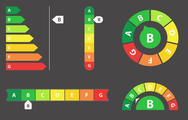 Cote d'efficacité énergétique — Image vectorielle