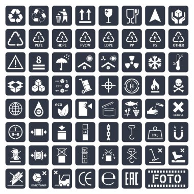 Ambalaj Icons set