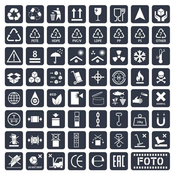 Conjunto de iconos de embalaje — Archivo Imágenes Vectoriales