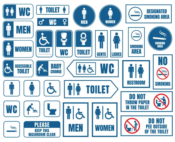 tuvalet vektör işaretleri hazır, tuvalet wc çıkartmaları