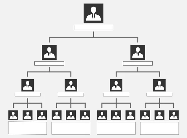 Иерархия организации в компании — стоковый вектор