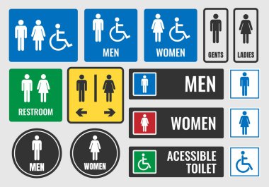 tuvalet işaretleri ve tuvalet simgeler, wc sembolleri