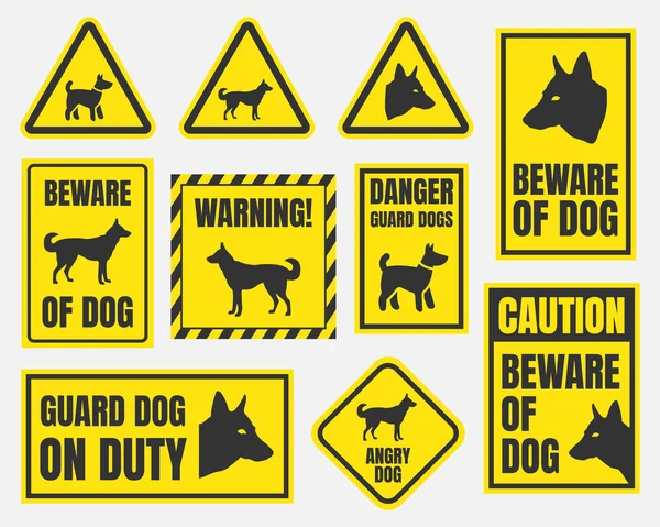 Vorsicht vor Hundeschild — Stockvektor