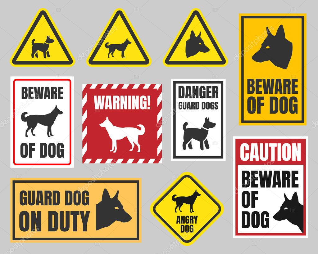 caution dog signs, beware of dog