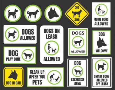 köpek dostu işareti, evde beslenen hayvan izin verilen kümesi, köpek araba ve XING simge