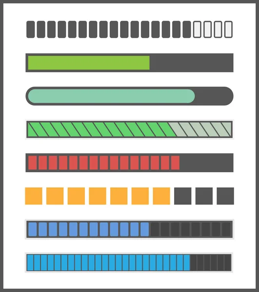 Progression de la barre de chargement — Image vectorielle