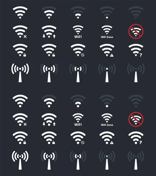 Wi-fi, беспроводной сигнал — стоковый вектор