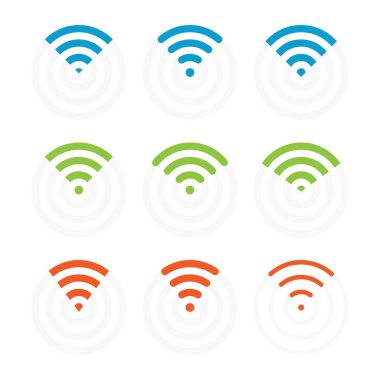 WiFi simgeler ve işaretler, kablosuz sinyal
