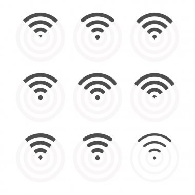 Kablosuz işaretleri hazır, wifi simgeler