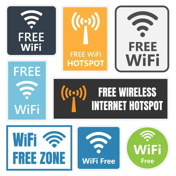 Wi-Fi бесплатные иконки и знаки, беспроводной сигнал — стоковый вектор