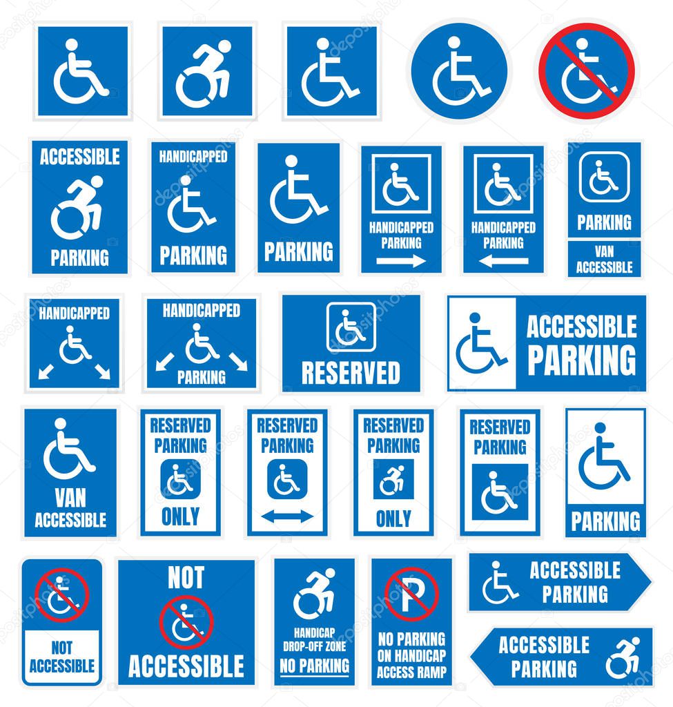 Discapacitados señal de estacionamiento estacionamiento accesible