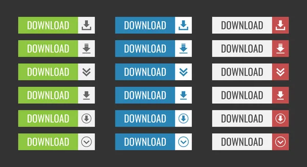 Webknop downloaden — Stockvector